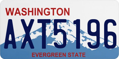 WA license plate AXT5196