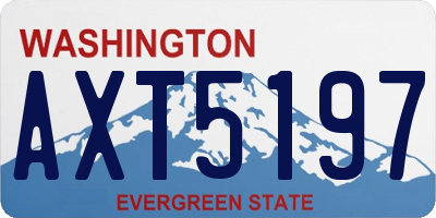 WA license plate AXT5197