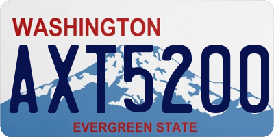 WA license plate AXT5200