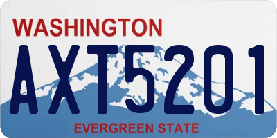 WA license plate AXT5201