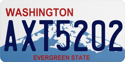 WA license plate AXT5202