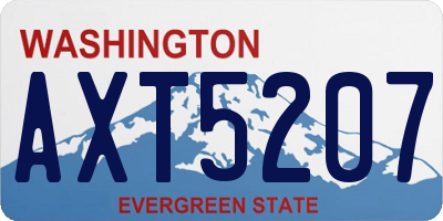 WA license plate AXT5207