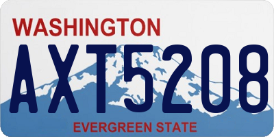 WA license plate AXT5208
