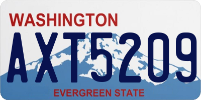 WA license plate AXT5209