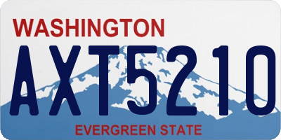 WA license plate AXT5210