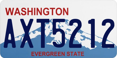 WA license plate AXT5212
