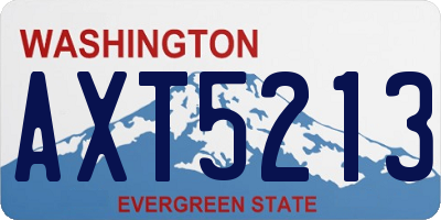 WA license plate AXT5213
