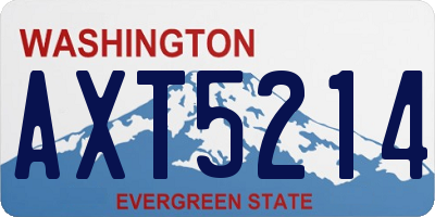 WA license plate AXT5214