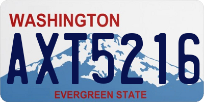 WA license plate AXT5216