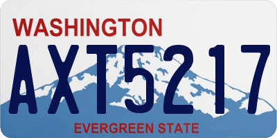 WA license plate AXT5217