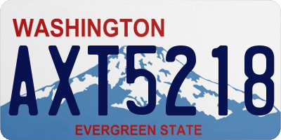 WA license plate AXT5218