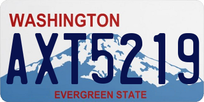 WA license plate AXT5219