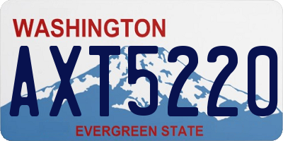 WA license plate AXT5220