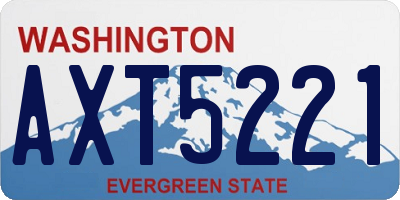 WA license plate AXT5221