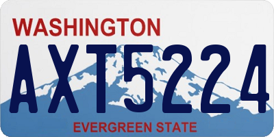 WA license plate AXT5224