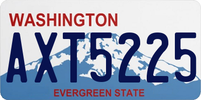 WA license plate AXT5225