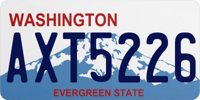 WA license plate AXT5226