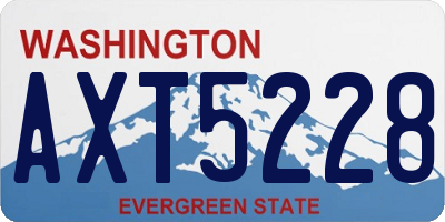WA license plate AXT5228