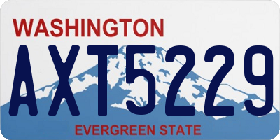 WA license plate AXT5229