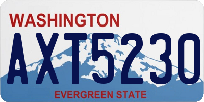 WA license plate AXT5230