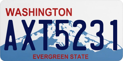 WA license plate AXT5231