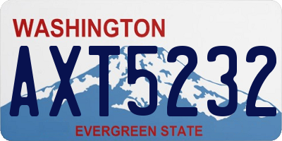 WA license plate AXT5232
