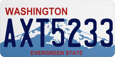 WA license plate AXT5233