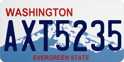 WA license plate AXT5235