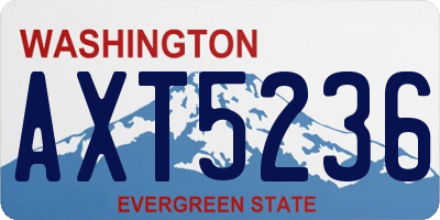 WA license plate AXT5236