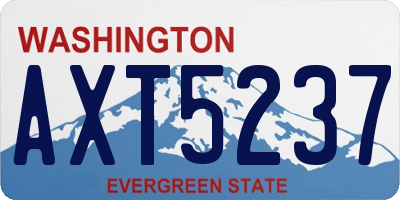 WA license plate AXT5237