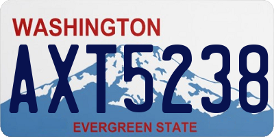 WA license plate AXT5238