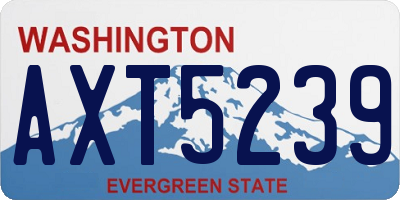 WA license plate AXT5239