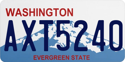 WA license plate AXT5240