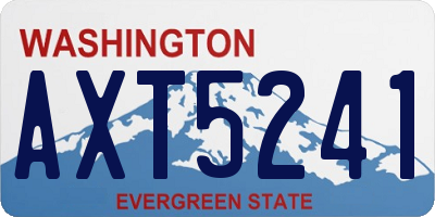 WA license plate AXT5241