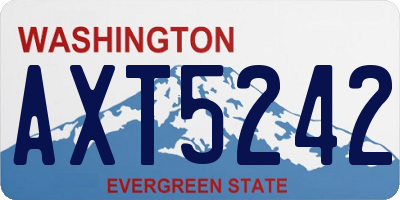 WA license plate AXT5242