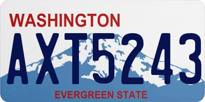 WA license plate AXT5243