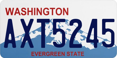 WA license plate AXT5245