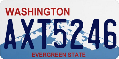 WA license plate AXT5246