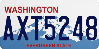WA license plate AXT5248