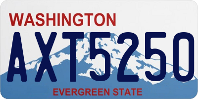 WA license plate AXT5250
