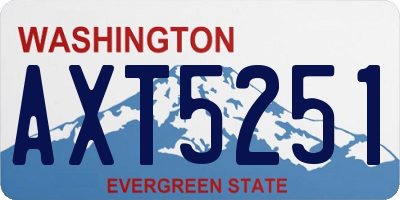 WA license plate AXT5251