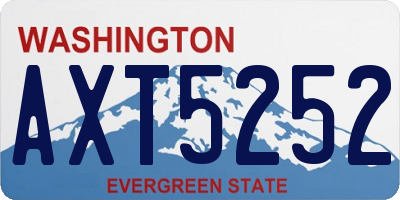WA license plate AXT5252
