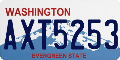 WA license plate AXT5253