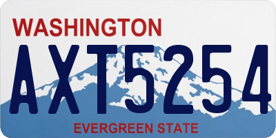 WA license plate AXT5254