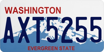 WA license plate AXT5255