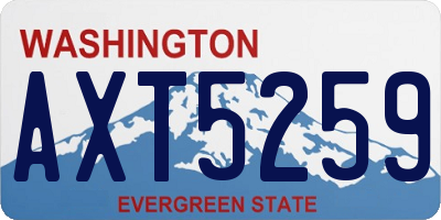 WA license plate AXT5259