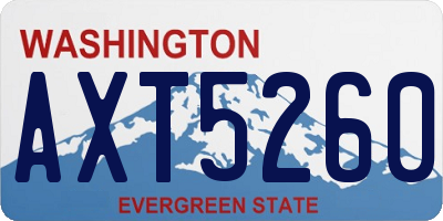 WA license plate AXT5260