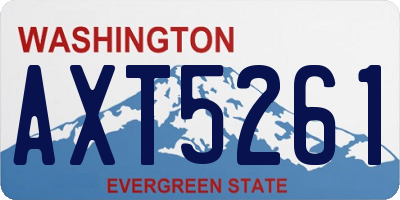 WA license plate AXT5261