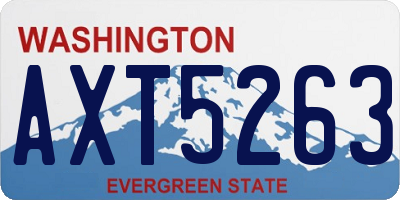WA license plate AXT5263
