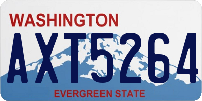 WA license plate AXT5264